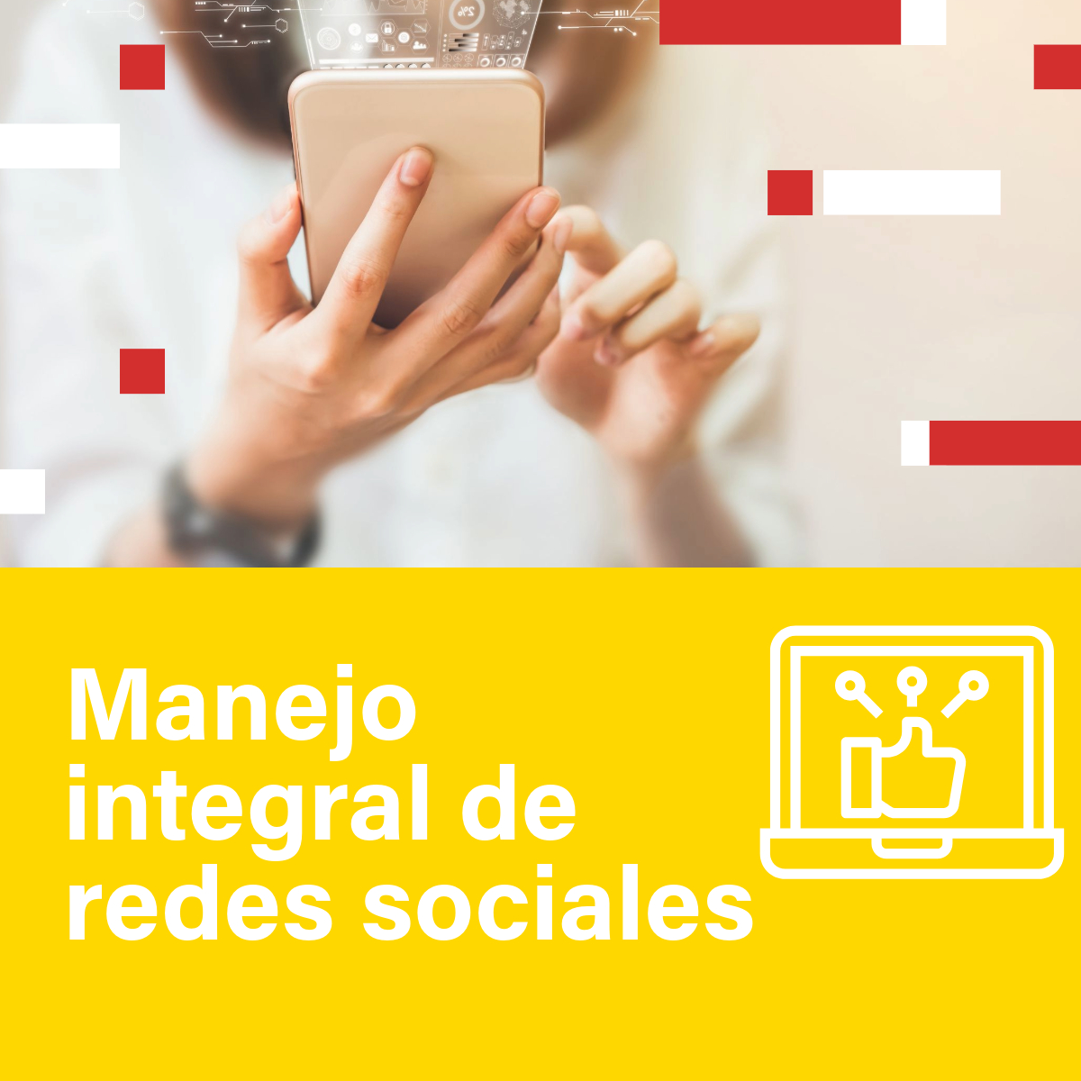 Imagen con el texto 'Manejo Integral de Redes Sociales