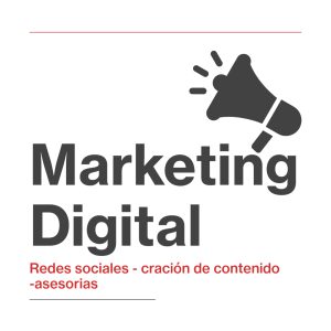 Imagen con el texto 'Marketing Digital' que enlaza a la página de servicios de redes sociales